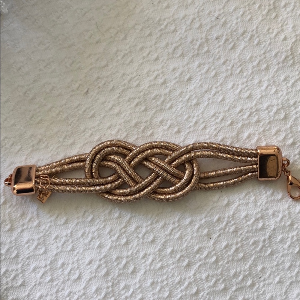 Rose gold woven bracelet